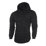 Ficha técnica e caractérísticas do produto Homens Casual All-correspondência de manga comprida com capuz simples cor sólida slim com capuz moleton Hoodie