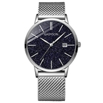 Ficha técnica e caractérísticas do produto Homens Casual Business Luxury Star Alloy Strip Quartz Relógio de pulso de aço inoxidável Men's watch