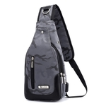 Ficha técnica e caractérísticas do produto Homens de carregamento USB Sports Cruz Outdoor Único Shoulder Bag