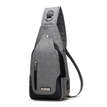 Ficha técnica e caractérísticas do produto Homens de carregamento USB Sports Cruz Outdoor Único Shoulder Bag Redbey