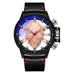 Ficha técnica e caractérísticas do produto Homens Esporte Moda oco Crânio 3D Design Big Dial relógio de pulso Casual relógio de quartzo Men's Wristwatch