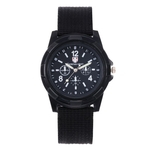 Ficha técnica e caractérísticas do produto Homens Militares Gemius Swiss Army Sport Round Dial Quartz Nylon Band Relógio De Pulso