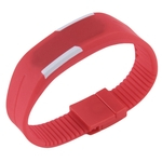 Ficha técnica e caractérísticas do produto Homens Mulheres suave silicone LED Watch Bracelet Sports relógio de pulso Digital