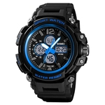 Ficha técnica e caractérísticas do produto Homens Outdoor Sports Watch Dual Display aço inoxidável Buckle Luminous impermeável relógio eletrônico Wristwatch