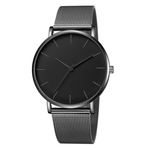 Ficha técnica e caractérísticas do produto Homens Pin Buckle Rodada Dial Relógio de pulso Business casual Movimento Quartz Assista Alloy Watch Band