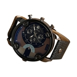 Ficha técnica e caractérísticas do produto Homens Round Dial Movimento Quartz Assista Relógio de pulso Esporte Militar PU Strap