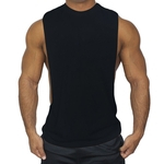 Ficha técnica e caractérísticas do produto Homens Side Slit Vest Colete de Esportes Musculação Formação desgaste