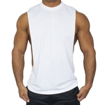 Ficha técnica e caractérísticas do produto Homens Side Slit Vest Colete de Esportes Musculação Formação desgaste Redbey