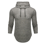 Ficha técnica e caractérísticas do produto Homens Slim Fit Manga Comprida Camisas Do Músculo Com Capuz Tops Hoodie Tops Casual Básicas Sweatshirts