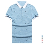 Ficha técnica e caractérísticas do produto Homens Summer Fashion simples camiseta Juventude T-shirt de manga curta Lazer lapela