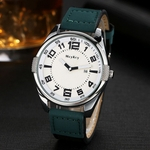 Ficha técnica e caractérísticas do produto Hot Luxury Men's Date Watch Stainless Steel Leather Analog Quartz Military Watch