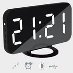 Ficha técnica e caractérísticas do produto Hot Multifunções Espelho Led Relógio Digital Clock Snooze Mostrar Tempo Noite Led Luz Tabela Desktop Despertador