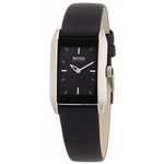 Hugo Boss Black Dial Black Satin Ladies Watch 1502233