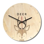 Ficha técnica e caractérísticas do produto Impressão de madeira Relógio de parede animal dos desenhos animados Relógio de parede Sala Decoração Gostar
