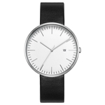 Ficha técnica e caractérísticas do produto Fashion Wristwatch INTERVALO 1021 Homens Mulheres Amantes Moda Couro Casual Strap relógio de quartzo com calendário de exibição Wristwatch