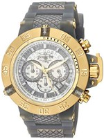 Ficha técnica e caractérísticas do produto Invicta Mens Subaqua Chrono Quartz 200m Stainless Steel / Silicone Watch 24369