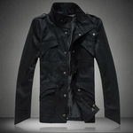 Ficha técnica e caractérísticas do produto TS Jacket Inverno Quente do homem Top Moda de Slim Projetado lapela casaco de lã Brasão Overcoat