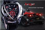Jaragar Sport Racing Design Triângulo Geométrico Piloto Couro Genuíno Masculino Relógio Mecânico Topo da Marca de Luxo Relógio de Pulso Automático