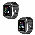 Ficha técnica e caractérísticas do produto Kit 02 Relógio A1 Original Touch Bluetooth Gear Chip - Smartwatch - Smart Watch