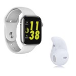 Ficha técnica e caractérísticas do produto Kit 1 Relógio Inteligente SmartWatch IWO8 LITE Branco Android IOS + 1 Mini Fone Bluetooth Branco - Smart Bracelet