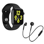 Ficha técnica e caractérísticas do produto Kit 1 Relógio Inteligente SmartWatch W34 Preto Android IOS + 1 Fone Bluetooth S6 Preto - Smart Bracelet