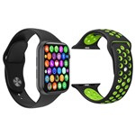 Ficha técnica e caractérísticas do produto Kit 1 Relógio Inteligente SmartWatch IWO8 Lite Plus Preto + 1 Pulseira Extra Sport Preto com Verde - Smart Bracelet