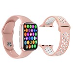 Ficha técnica e caractérísticas do produto Kit 1 Relógio Inteligente SmartWatch W34 S Rosa Android IOS + 1 Pulseira Extra Sport Rosa - Smart Bracelet