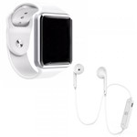 Ficha técnica e caractérísticas do produto Kit 1 Relógio Smartwatch A1 + 1 Fone Bluetooh Original Branco