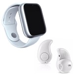 Kit 1 Relógio SmartWatch Z6 Branco + 1 Mini Fone Bluetooth Branco - Smart Bracelet