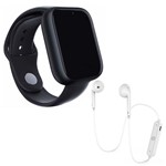 Ficha técnica e caractérísticas do produto Kit 1 Relógio SmartWatch A1 Pro Plus Preto + 1 Fone Bluetooh Original Branco - Smart Bracelet