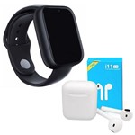 Ficha técnica e caractérísticas do produto Kit 1 Relógio SmartWatch A1 Pro Plus Preto + 1 Fone Bluetooth I11 Pro TWS - Smart Bracelet