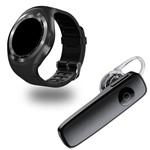 Ficha técnica e caractérísticas do produto Kit 1 Relógio SmartWatch Y1 Preto + 1 Fone de Ouvido Sem Fio Bluetooth Headset Preto - Smart Bracelet