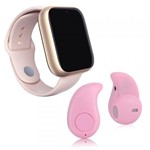 Ficha técnica e caractérísticas do produto Kit 1 Relógio SmartWatch Z6 Rosa + 1 Mini Fone Bluetooth Rosa - Z Smart