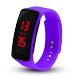 Ficha técnica e caractérísticas do produto Kit 10 Relógios Pulseira LED Digital Sport em Silicone Bracelete SmartBand Roxo - Prime