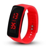 Kit 10 Relógios Pulseira LED Digital Sport em Silicone Bracelete SmartBand Vermelho - Prime