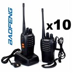 Ficha técnica e caractérísticas do produto Kit 10 Rádios Ht Baofeng Uhf Vhf 16 Canais Completos Bf-777s + Fone de Ouvido