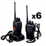 Ficha técnica e caractérísticas do produto Kit 6 Rádios Ht Baofeng Uhf Vhf 16 Canais Completos Bf-777s + Fone de Ouvido