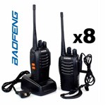 Ficha técnica e caractérísticas do produto Kit 8 Rádios Ht Baofeng Uhf Vhf 16 Canais Completos Bf-777s + Fone de Ouvido