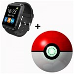 Ficha técnica e caractérísticas do produto Kit Carregador Portátil PokeBola + Smartwatch Relógio - Original WL - Smart Watch