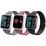 Ficha técnica e caractérísticas do produto Kit Completo 1 Smartwatch P70 Prata + 1 Smartwatch P70 Rosa + 1 Smartwatch P70 Preto - Android IOS - Smart Bracelet