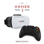 Ficha técnica e caractérísticas do produto Kit Gamer Oculos de Realidade Virtual 3d Gear + Joystick para J1 Prime