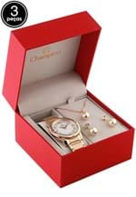 Ficha técnica e caractérísticas do produto Kit 3Pçs Relógio Champion CN25253A Dourado