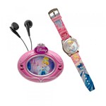 Kit Princesas Disney Relógio Digital e Rádio FM - Cinderela - Candide