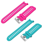 Ficha técnica e caractérísticas do produto Kit 2 Pulseiras de Silicone Rosa e Verde Turquesa para Relógio Garmin Forerunner 910XT