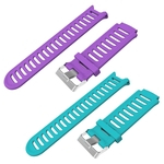 Ficha técnica e caractérísticas do produto Kit 2 Pulseiras de Silicone Roxo e Verde Turquesa para Relógio Garmin Forerunner 910XT