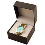 Ficha técnica e caractérísticas do produto Kit Relógio Champion Dourado com Fundo Verde - CH24259G