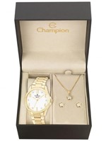 Ficha técnica e caractérísticas do produto Kit Relógio Champion Elegance Feminino CN26242W com Colar e Brincos (copia)