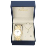 Ficha técnica e caractérísticas do produto Kit Relógio Champion Elegance Feminino CN26260W com Colar e Brincos
