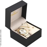 Ficha técnica e caractérísticas do produto Kit Relógio Champion Feminino Dourado Passion Ch24268d