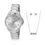 Ficha técnica e caractérísticas do produto Kit Relógio Condor Feminino Bracelete Co2035ksm/k3b - Prata